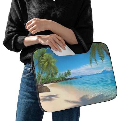 Bolso para laptop 15.6" cuero impermeable casual miniatura 2