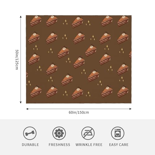 Couverture de voyage 152x127 cm imprimé gâteaux pour camping