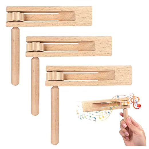 3 unidades de carraca de madera para hacer ruido, trinquetes y artículos para aficionados para animar, adecuado para competiciones y actuaciones