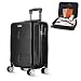 WORLD EXPLORER Cabin Suitcase, 55x40x20 cm, 34L Carry-On Cabin Bag, Black