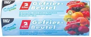 PAPSTAR 90 Gefrierbeutel, LLDPE 2 l 30 cm x 20 cm in Faltschachtel, 35 My PS14160