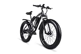 Ceaya Elektrofahrräder 48V Offroad Fat 26 ”4.0 Reifen E-Bike Electric Mountainbike mit Rücksitz