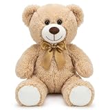 NieYat Teddybär,Brauner Sammler-Teddybär 35 cm,Emotionale Unterstützung Teddybärs,Ideal für Erwachsene und Sammler,Perfekter Begleiter für Reisen und Wohnräume
