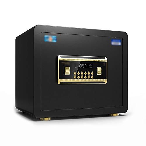 Ma DONG Safety cabinet, 35cm high and small household hidden upgrade anti-theft electronic password safe deposit box, suitable for: office/home/finance, 3 colors to choose from @ (Color : Black)