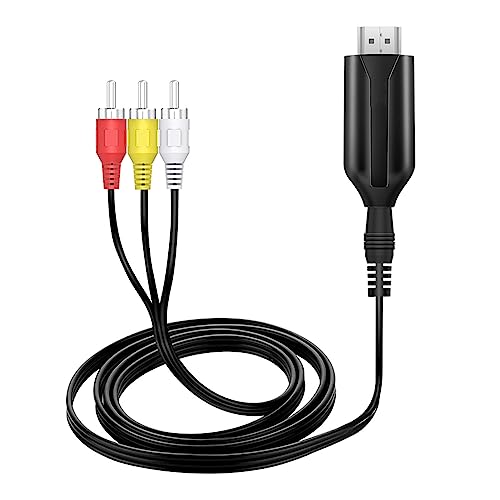 Accesorios De Tv Y Video, Personal Computer Dpofirs Convertidor de HDMI a, Adaptador de AV a HDMI Compatible con 4K 30hz, Convertidor de Audio y Vídeo Compuesto de a HDMI para Proyector de Monitor de...