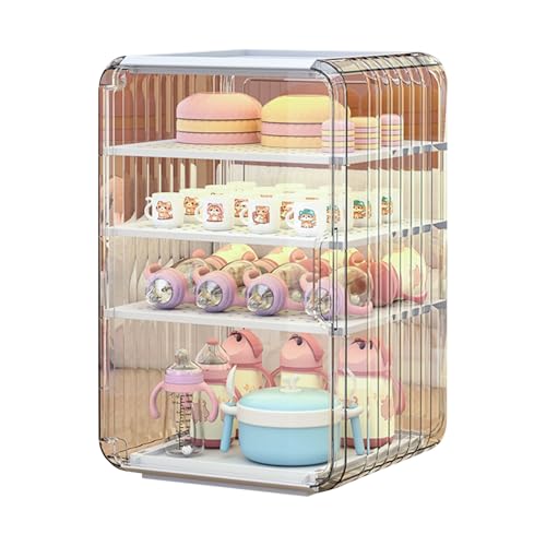 Organizador de biberones – Soporte vertical de almacenamiento de seis niveles, chupetes y cubiertos para niños pequeños | Organizador de jardín de infantes resistente al polvo que ahorra espacio con