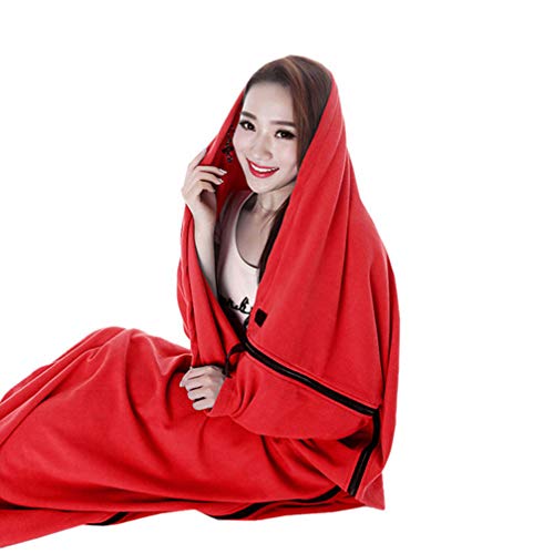 Saco de dormir de lã polar Lioobo para uso ao ar livre, saco de dormir, saco de dormir para acampame