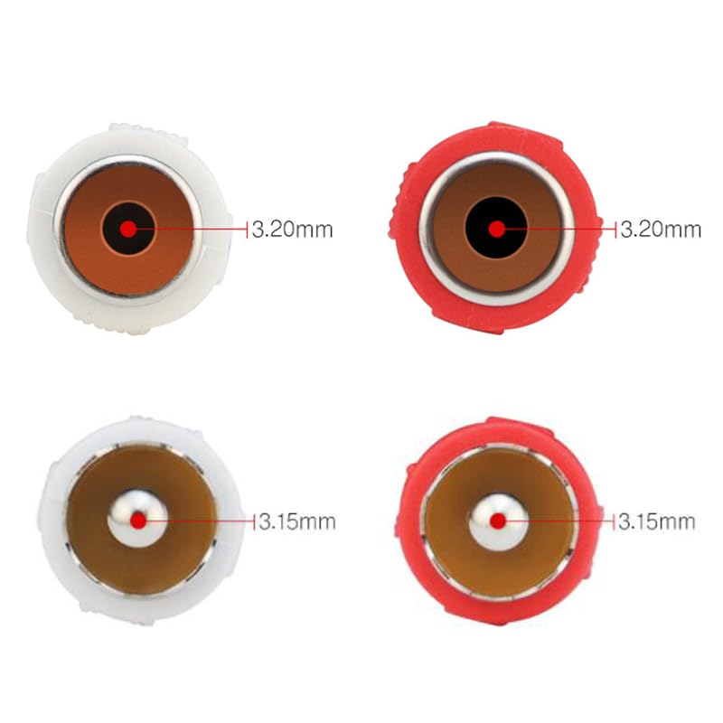 Wiring Connecting Terminals 50pcs 15cm Car Connector Dual for RCA Female Male Audio Cable Extension Av Single Single Video Plug Stereo Extension Wire for DIY Tools - (Color: for RCA Female)