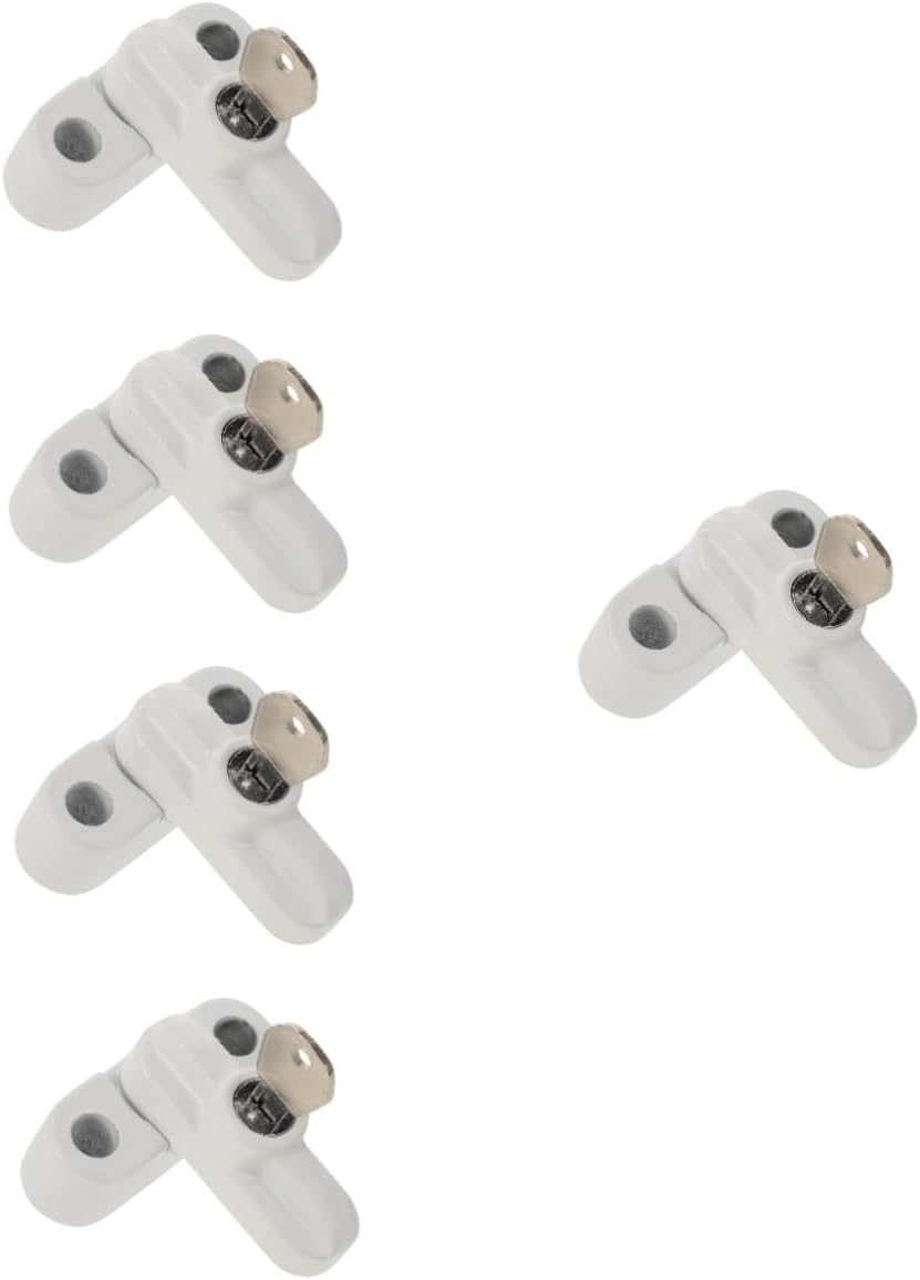 Mikikit 5sets Window Lock for Sliding Boy Girl Key for Enhanced Home Security and Privacy