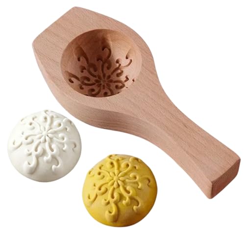 Image of Wooden Bao Bun Maker | Handcrafted, Food-Grade Hardwood, Multi-Purpose, Ergonomic Handle, Non-Stick Surface