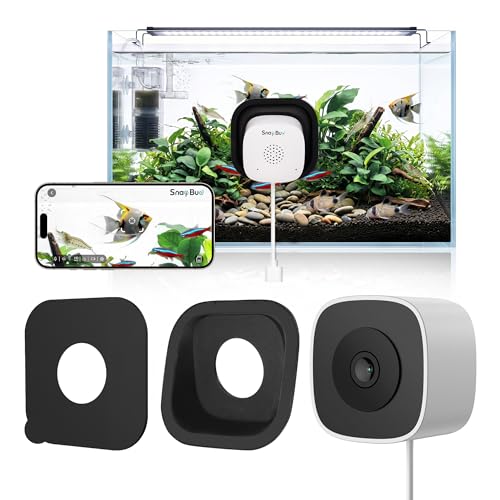 SnapBud 3MP 2K AI Reptile & Aquarium Camera with Angle Magnetic Mount Close-Focus Lens for Fish Tank Terrarium Lizard Snake Pet 2.4G&5GHz WiFi 24/7 Recording Anti-Glare & No Reflection