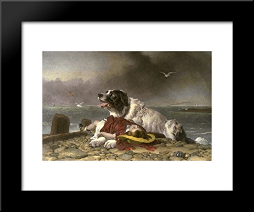 Saved 20x24 Framed Art Print by Edwin Henry Landseer