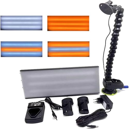PDR Light, Paintless Dent Repair Tools,Dent Light, Car Dent Reflector LED Stripe Line Board, with Battery - for Car Body Dent Removal