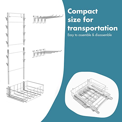Ds The Display Store Retail Display Rack, 12 Clips & 8 Peg Hooks Matte White Countertop Snack Stand For Retail Store Supplies, Merchandise & Snack Display #TOP3