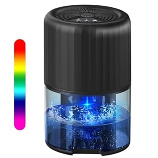 Dehumidifiers for Home,Dehumidifier for Bedroom with Auto Defrost Function, 2200ML Capacity, 2 Working Modes, Smart Auto-Off, Quiet Small Dehumidifier for Bathroom,Basement,Kitchen,Wardrobe - Black