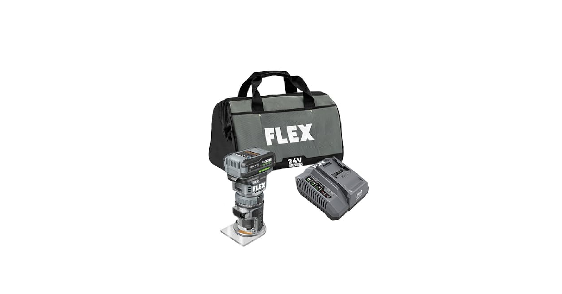 FLEX 24V Brushless Cordless 1.5 HP Trim Router Kit with 3.5