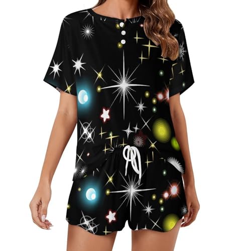 Pyjama femme manches courtes contre la chaleur nocturne de l'été