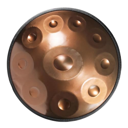 Handpan ORANGES acero 10 notas 22 pulgadas dorado miniatura 1