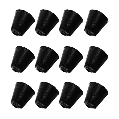 ifundom 500 Vasi da Vivaio Neri in Pe 8x8 Cm per Giardinaggio e Trapianto, Contenitori per Piantare Piante, Piccoli Vassoi per Semina in Balcone e Cortile, Set da 500 Pezzi