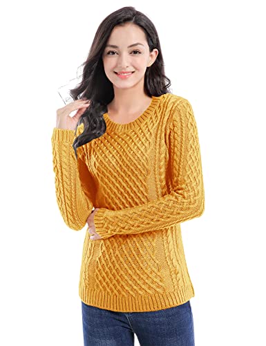 Image of v28 Women Crew Neck Knit Stretchable Elasticity Long Sleeve Sweater Jumper Pullover