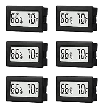 6 Pack Mini Digital Hygrometer Thermometer Indoor Temperature and Humidity Meter