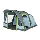 Coleman Meadowood campaña para 4 Personas, Tienda Familiar 2 Compartimentos Oscuros Extra Grandes y vestíbulo, rápido de Instalar, Impermeable WS 4.000 mm, Unisex, Gris