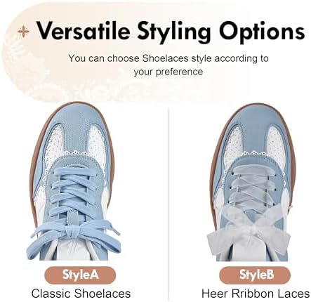 JACKSHIBO Women's Ribbon Lace-Up Fashion Sneakers Arch Support Gum Sole Tennis Walking Shoes with Memory Foam - Image 5