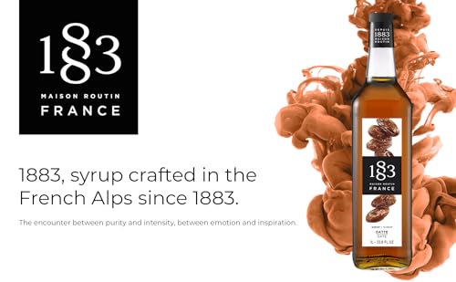 Image of 1883 Date Syrup 1L Plastic Bottle - Premium Natural Date Syrup, Vegan Sweetener, Rich Caramel Flavor, Coffee & Dessert Syrup, No Artificial Additives, Gourmet French Syrup
