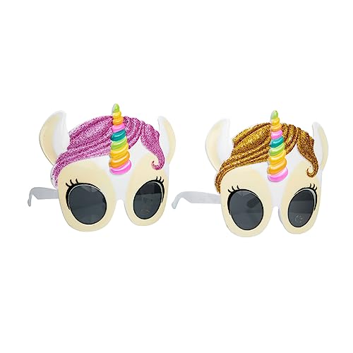 HONMEET 2 Peças De Óculos De Unicórnio Suprimentos De Festa De Unicórnio Óculos De Sol A Granel Para