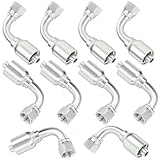 ANCIMOON 3/8'' Hydraulic Fittings 90 Degree, JIC Hose, Size #06 Single Wire Hydraulic Hose Repair Kit, 10PCS