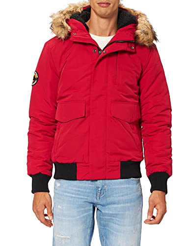 Superdry Mens Everest Bomber Jacket Hike Red Size L