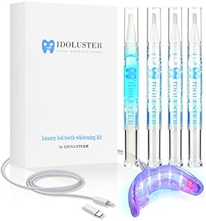 IDOLUSTER Teeth Whitening Kit-LED Light,Professional Tooth Whitener with 16X Red and Bule Teeth Whitening Light,3 Pcs Teeth Whitening Pens,Desensitizing Pen,Teeth Whitening System for Sensitive Teeth