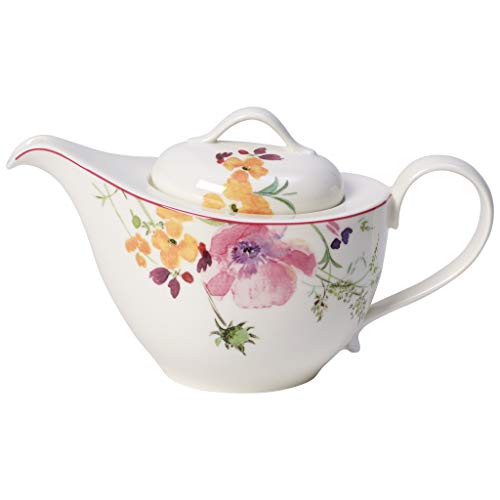Villeroy und Boch Mariefleur Tea Teekanne, 620 ml, Höhe: 13,5 cm, Premium Porzellan, Bunt