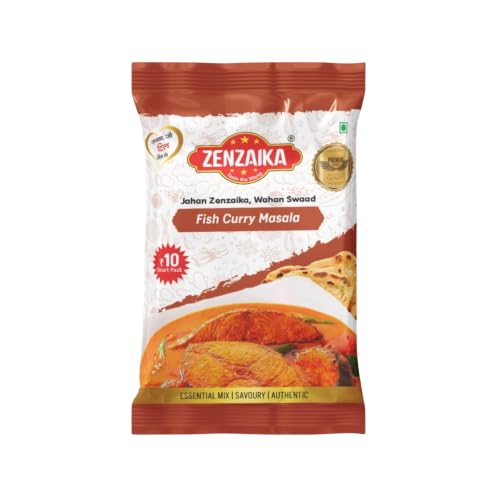 Zenzaika Fish Curry Masala 10 g Premium Fish Masala Spice Blend Authentic Coastal Style Curry Masala Rich Aroma Restaurant Style Ready to Cook Deal