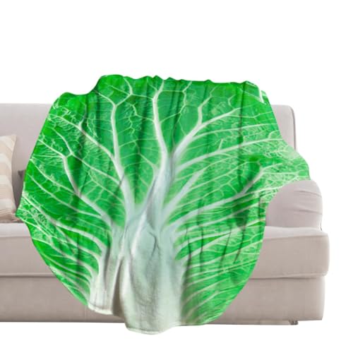 Manta De Comida, Manta Creativa De Repollo, Manta De Franela Polar De Lechuga Ligera Y Cómoda, Manta Supersuave, Mantas Cálidas Para Decoración Del Hogar Para Cama/sofá/sala De Estar, Diámetro: 150cm