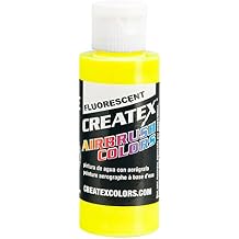 Airbrush Fluoroscent Paints Capacity 4 Oz, Color Yellow