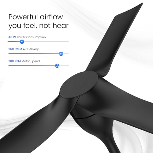 Image of Orient Electric Aerosilent | India's Most Silent Fan | Less than 50dB| 1200mm BLDC Ceiling Fan with Remote | BEE 5-Star Energy-Efficient Fan | Red Dot Design Winner| 5-Year Warranty | Matt Black