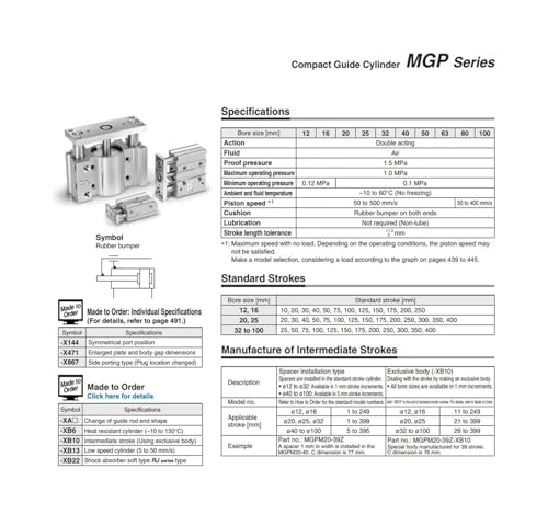 Vérin compact MGPM12-50Z pour éliminer le jeu mécanique en usine - 5