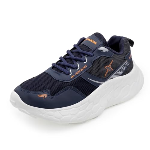 Image of Kraasa PowerGlide X1 Sports Shoes for Men | Stylish Casual Sneakers for Men | Lace up Lightweight Shoes for Runnigng, Walking, Gym, Trekking, Hiking & Party Shoes