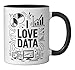 I Love Data, Statistician Data Science And Data Scientist Ceramic Mug, Black/White