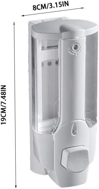 Badezimmer-Seifenspender zur Wandmontage, weißer Handseifenspender, Pressflasche, 350 ml