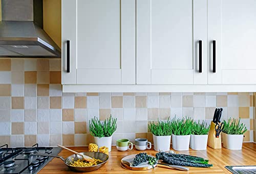 Image of Ravinte 32 Pack 5 Inch Kitchen Square Cabinet Handles Matte Black Pulls Black Drawer Pulls Kitchen Cabinet Hardware Handles
