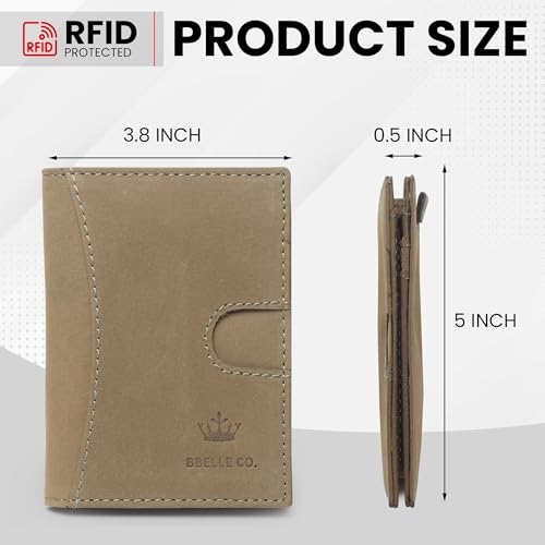 Image of Genuine Leather Bifold RFID Blocking Slim Stylish Credit Debit ATM Card Holder Wallet for Men Women (Parret Green)