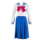 Mtxc Women's Sailor Moon White Decal Usagi Tsukino Cosplay Costume (Schule