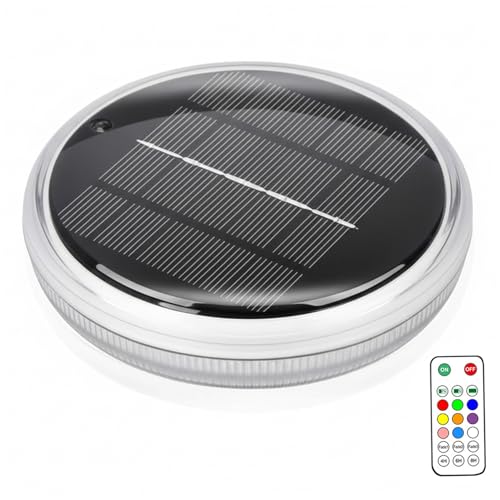 Luz solar flotante para piscina Ameble con mando y 9 colores