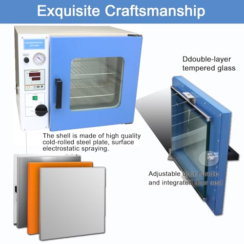 HayWHNKN 0.9 Cu Ft Vacuum Drying Oven Digital 122-482 F° Lab Digital Vacuum Drying Oven Temperature Control 110V 1KW - Thumbnail 4