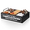 Smores Station Smores Bar Holder with Handles Farmhouse Smores Caddy Smores Tray Smores Accessories Organizer Smores Maker Box for Smores Kit