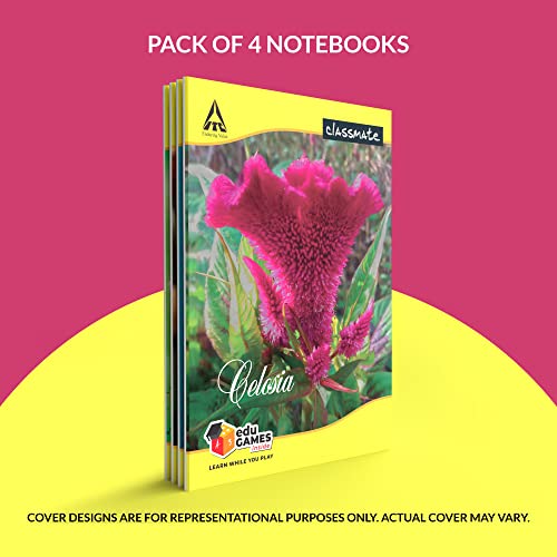 Image of Classmate Notebook - Single Line & Octane- Blue Ball Pens (Pack Of 5), 72 Pages