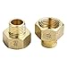 Noteflora 2Pcs Brass Reducer Hex Bushing, Industrial Brass Hex Bushing Connectors G1/2 Male To G3/4 And G1 Female Leak Resistant Design(G1/2 to G3/4)