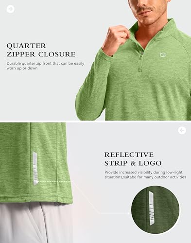 Image of G Gradual Men's Quarter Zip Pullover Running Athletic Shirts Long Sleeve
